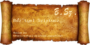 Bátyel Szixtusz névjegykártya